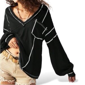 Way-Oversized, Deconstructed Poet Sleeve Shirt